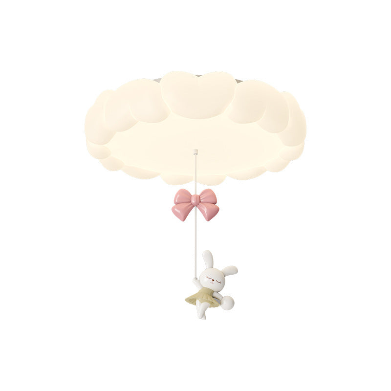 Art Deco Kids Iron Heart LED Flush Ceiling Light