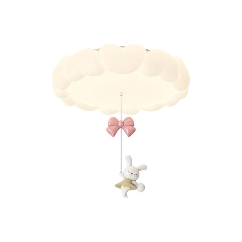 Art Deco Kids Iron Heart LED Flush Ceiling Light