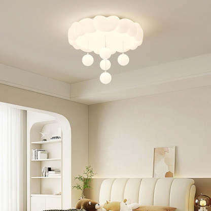 Art Deco Kids Iron Heart LED Flush Ceiling Light