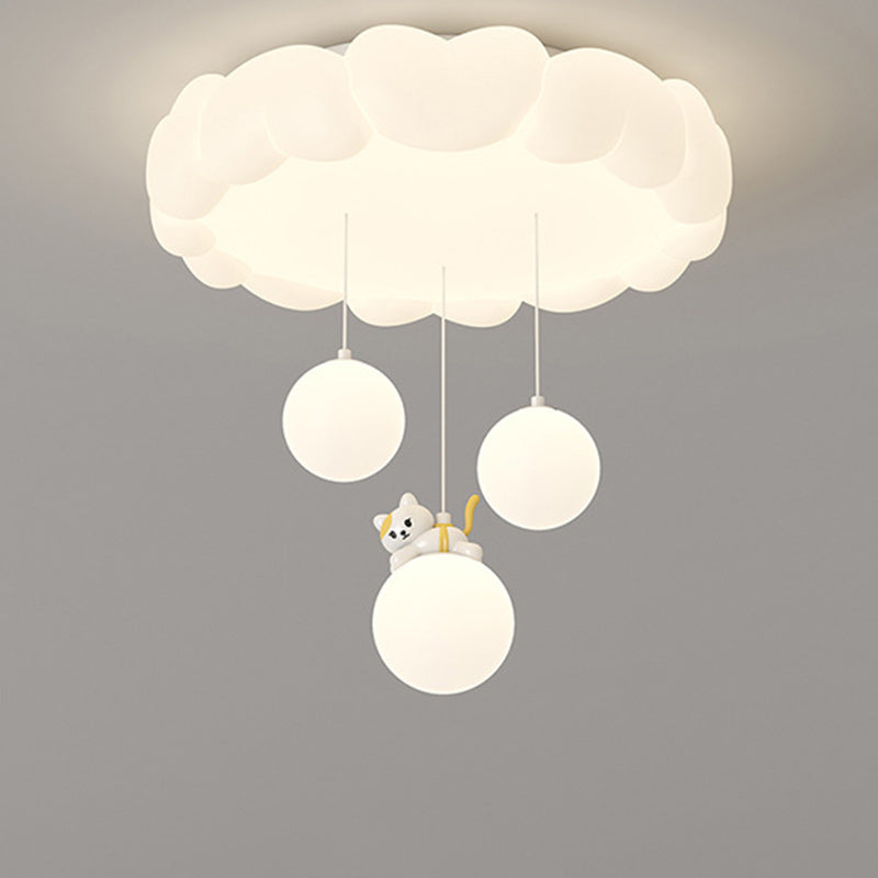 Art Deco Kids Iron Heart LED Flush Ceiling Light