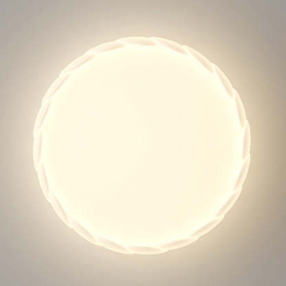Minimalist Iron Wavy Round LED Flush Mount Light