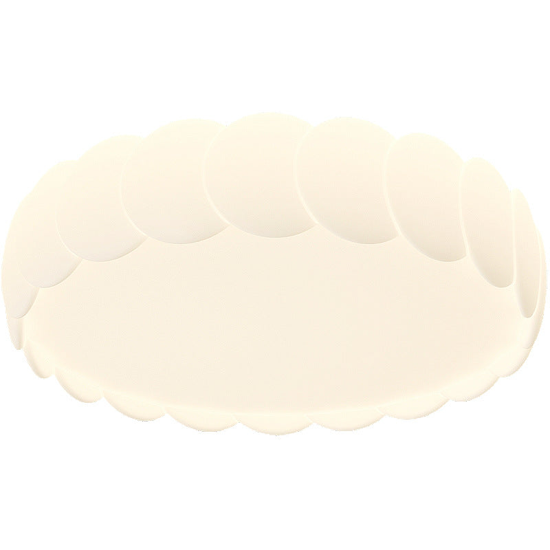 Minimalist Iron Wavy Round LED Flush Mount Light
