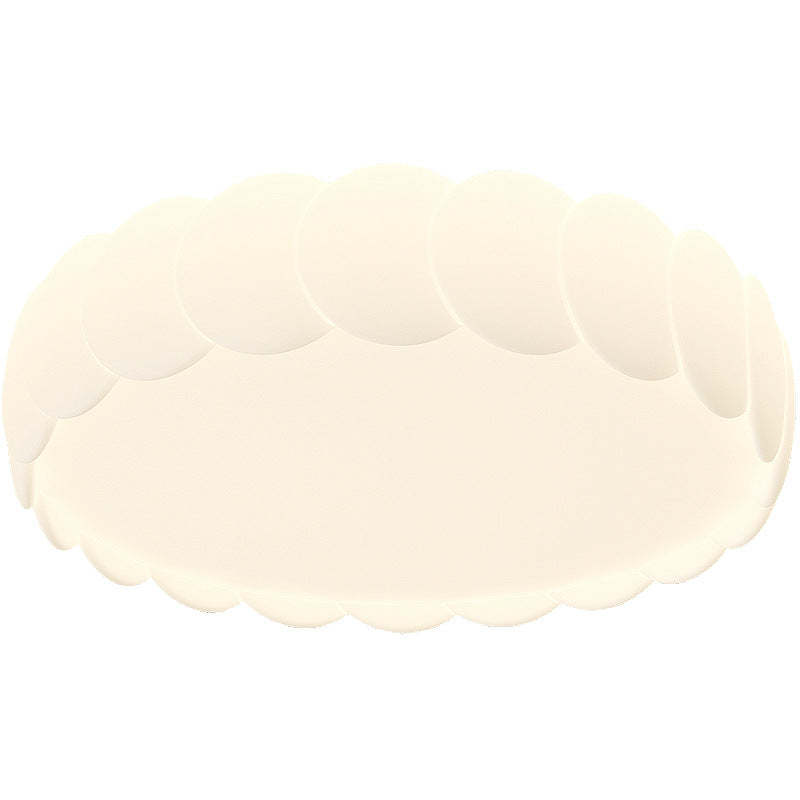 Minimalist Iron Wavy Round LED Flush Mount Light