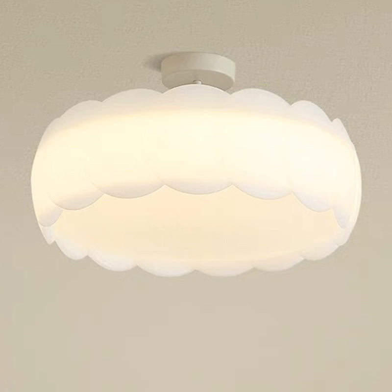 Minimalist Metal Round Wavy LED Ceiling Light