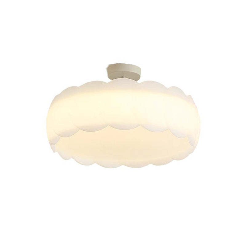Minimalist Metal Round Wavy LED Ceiling Light