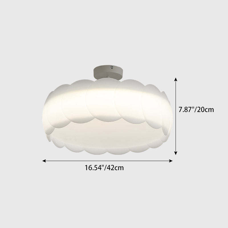 Minimalist Metal Round Wavy LED Ceiling Light