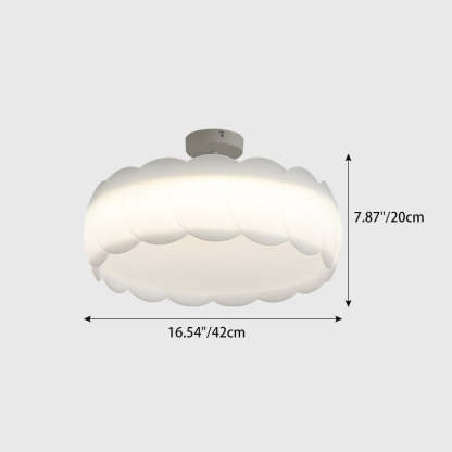 Minimalist Metal Round Wavy LED Ceiling Light