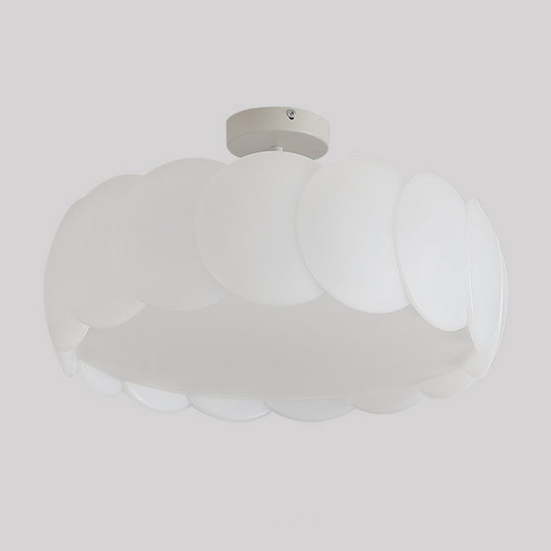 Minimalist Metal Round Wavy LED Ceiling Light