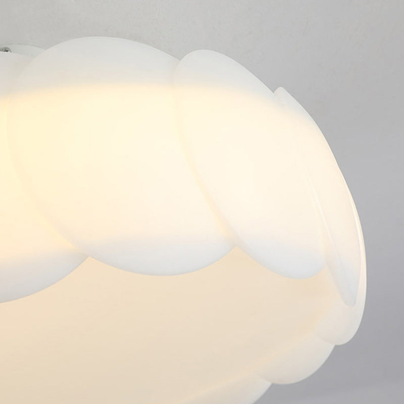 Minimalist Metal Round Wavy LED Ceiling Light