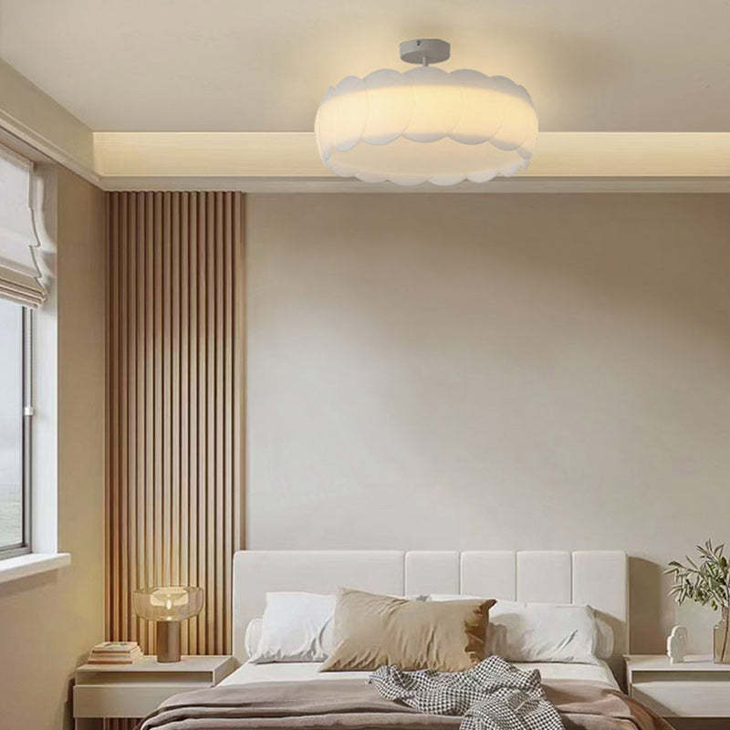 Minimalist Metal Round Wavy LED Ceiling Light