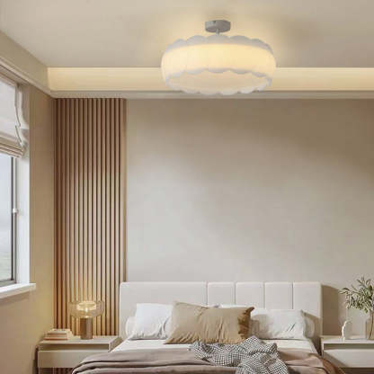 Minimalist Metal Round Wavy LED Ceiling Light