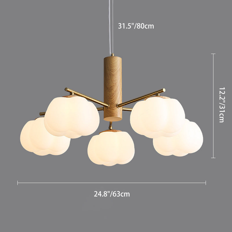 Japanese Iron Cotton Flower Branch Chandelier