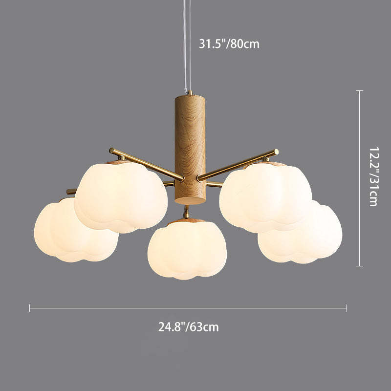 Japanese Iron Cotton Flower Branch Chandelier