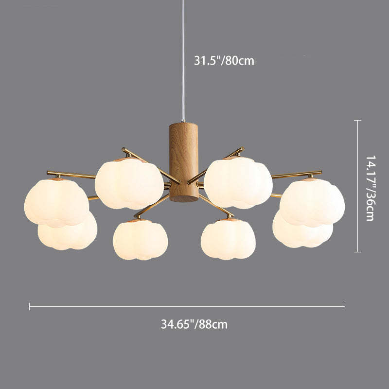 Japanese Iron Cotton Flower Branch Chandelier
