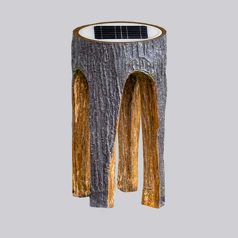 Contemporary Resin Tree Stump Outdoor Landscape Light
