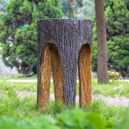 Contemporary Resin Tree Stump Outdoor Landscape Light