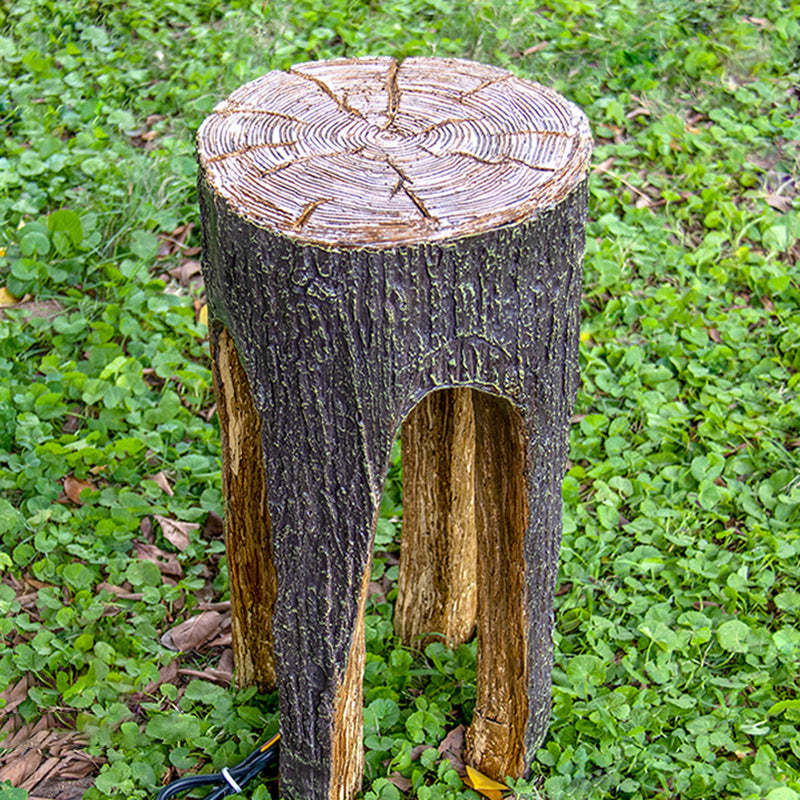 Contemporary Resin Tree Stump Outdoor Landscape Light
