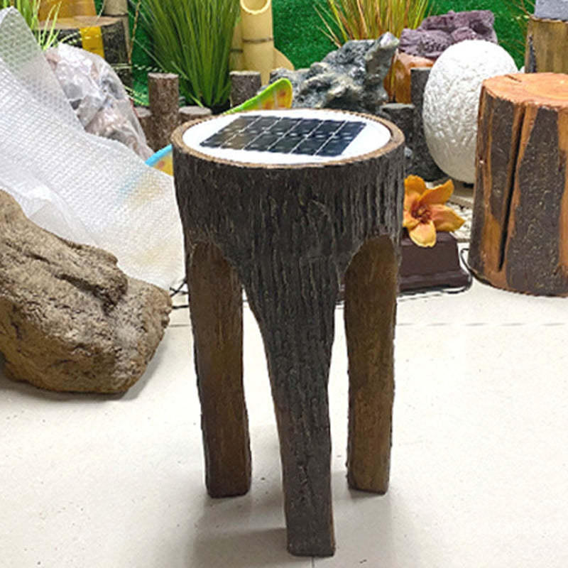 Contemporary Resin Tree Stump Outdoor Landscape Light