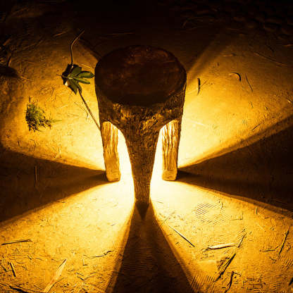 Contemporary Resin Tree Stump Outdoor Landscape Light