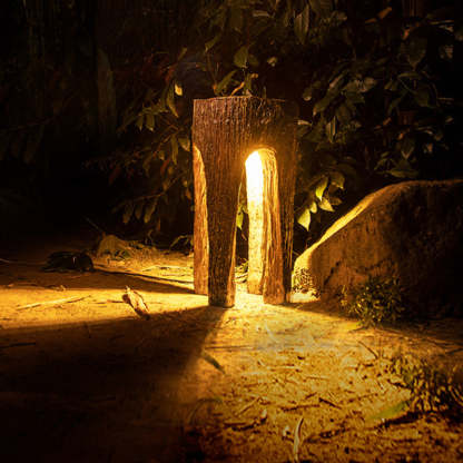 Contemporary Resin Tree Stump Outdoor Landscape Light