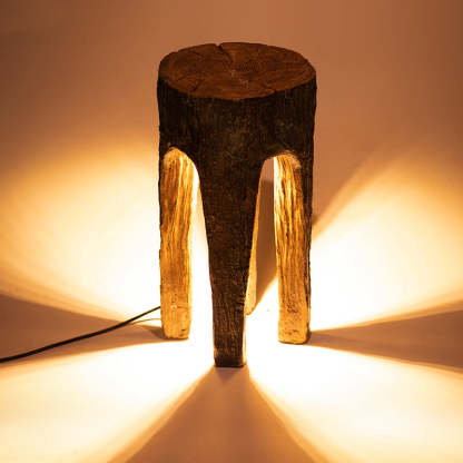 Contemporary Resin Tree Stump Outdoor Landscape Light