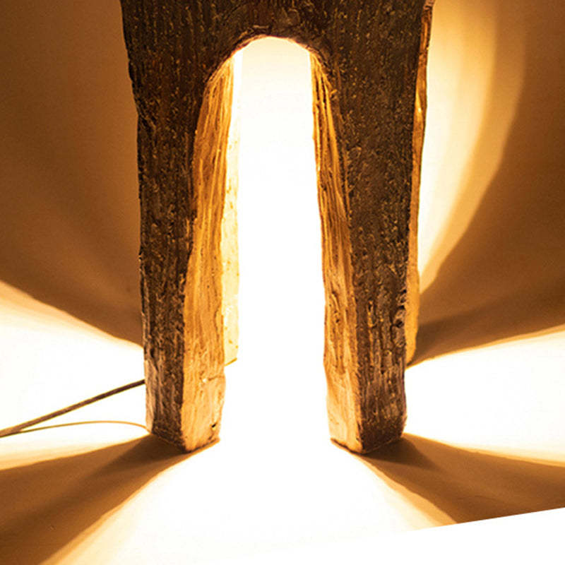 Contemporary Resin Tree Stump Outdoor Landscape Light