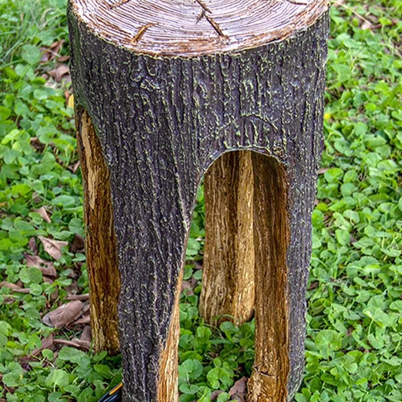 Contemporary Resin Tree Stump Outdoor Landscape Light