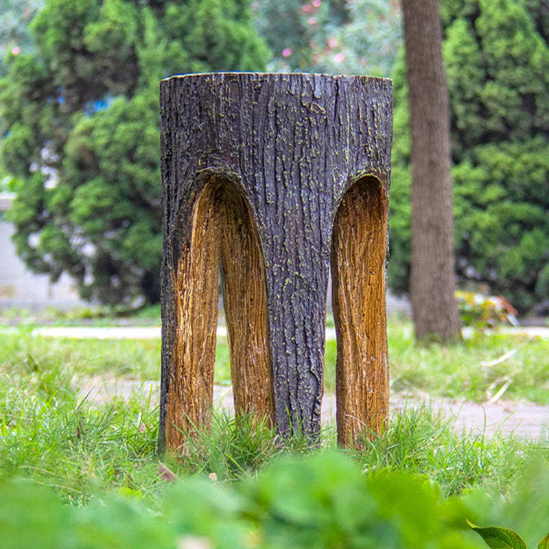 Contemporary Resin Tree Stump Outdoor Landscape Light