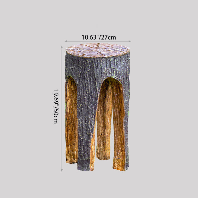 Contemporary Resin Tree Stump Outdoor Landscape Light