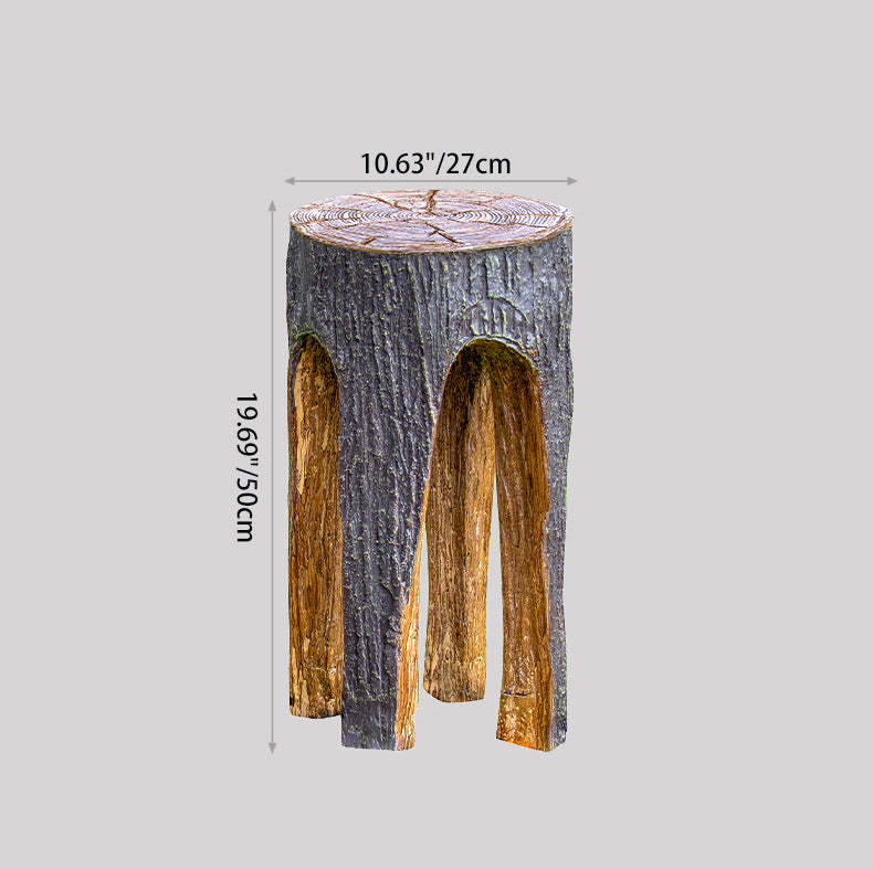 Contemporary Resin Tree Stump Outdoor Landscape Light