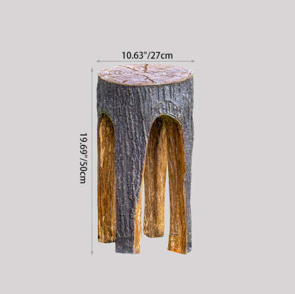 Contemporary Resin Tree Stump Outdoor Landscape Light