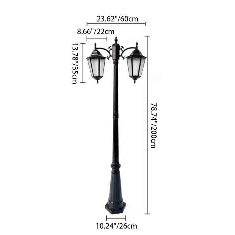 European Aluminum Lantern-Style Outdoor