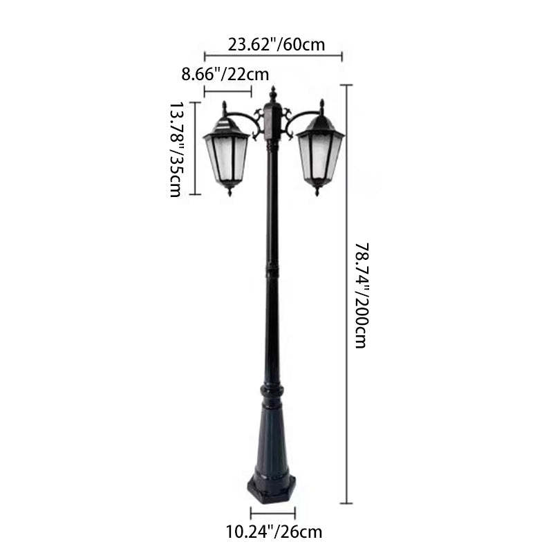 European Aluminum Lantern-Style Outdoor