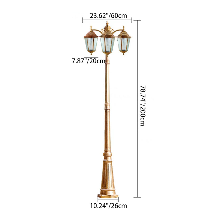 European Aluminum Lantern-Style Outdoor
