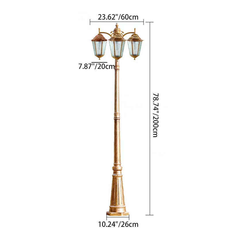 European Aluminum Lantern-Style Outdoor