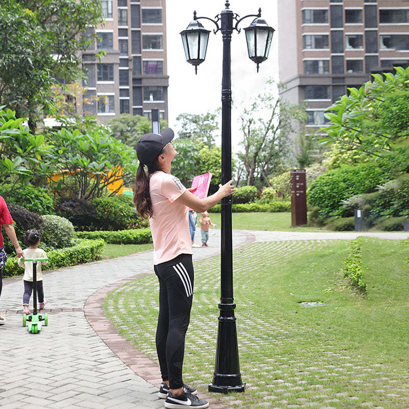 European Aluminum Lantern-Style Outdoor