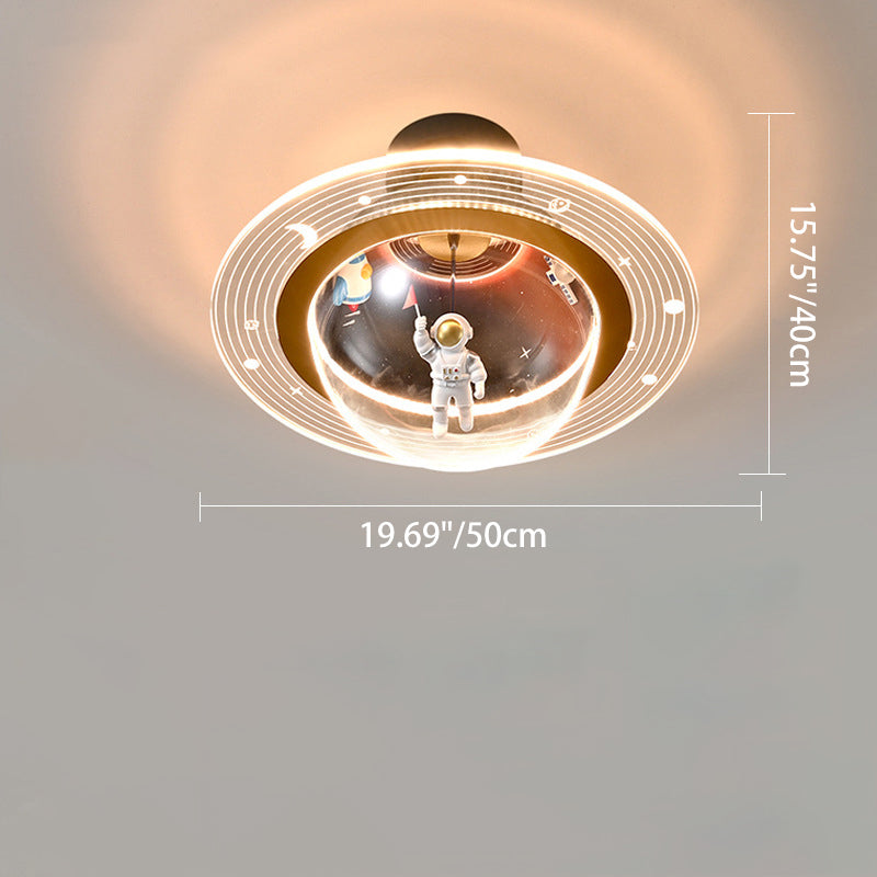 Contemporary Kids Iron Resin Ceiling Light