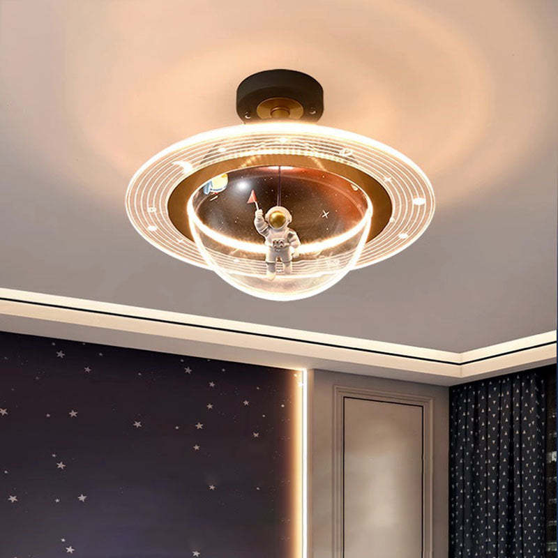 Contemporary Kids Iron Resin Ceiling Light