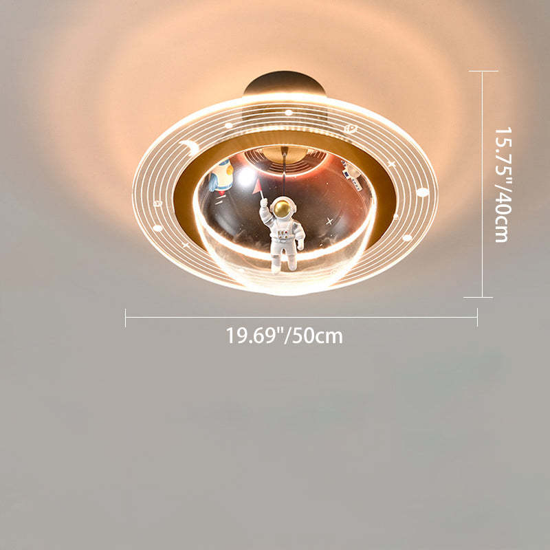 Contemporary Kids Iron Resin Ceiling Light