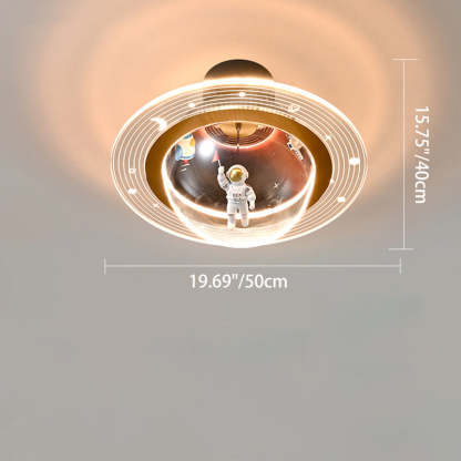 Contemporary Kids Iron Resin Ceiling Light