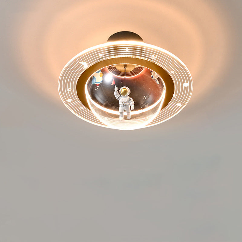 Contemporary Kids Iron Resin Ceiling Light