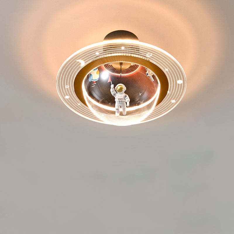 Contemporary Kids Iron Resin Ceiling Light
