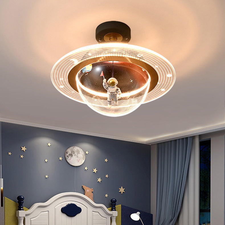 Contemporary Kids Iron Resin Ceiling Light — Infinitely Dimmable / 110V-120V For US/CA