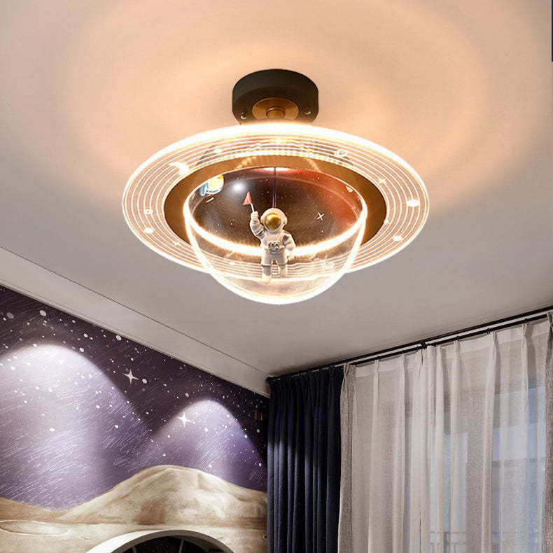 Contemporary Kids Iron Resin Ceiling Light