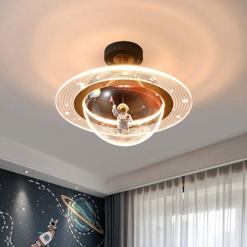 Contemporary Kids Iron Resin Ceiling Light