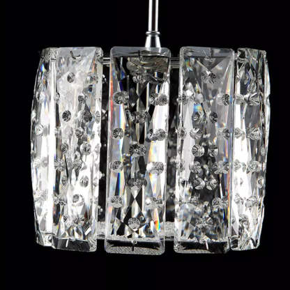 Modern Crystal Raindrop Cylinder Petal Chandelier — 5 + 3 - Round Base / Infinitely Dimmable / Gold - 220V-240V For UK/AU