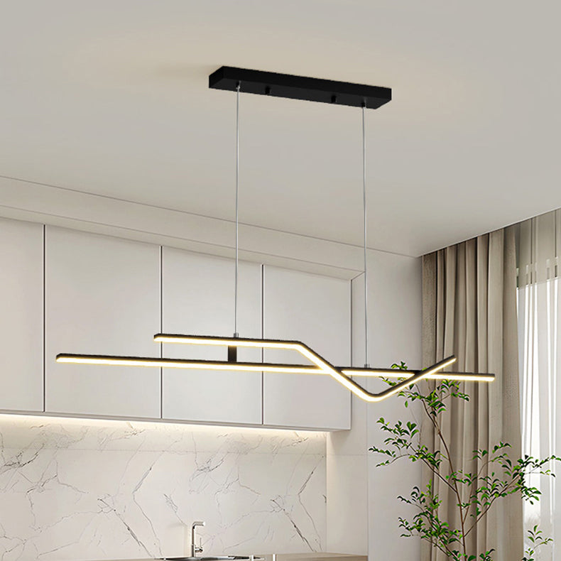 Minimalist Metal Aluminum Chandelier — Large - B / Infinitely Dimmable / Black - 110V-120V For US/CA