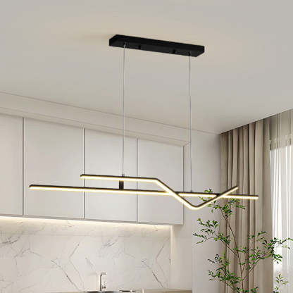 Minimalist Metal Aluminum Chandelier — Large - B / Infinitely Dimmable / Black - 110V-120V For US/CA