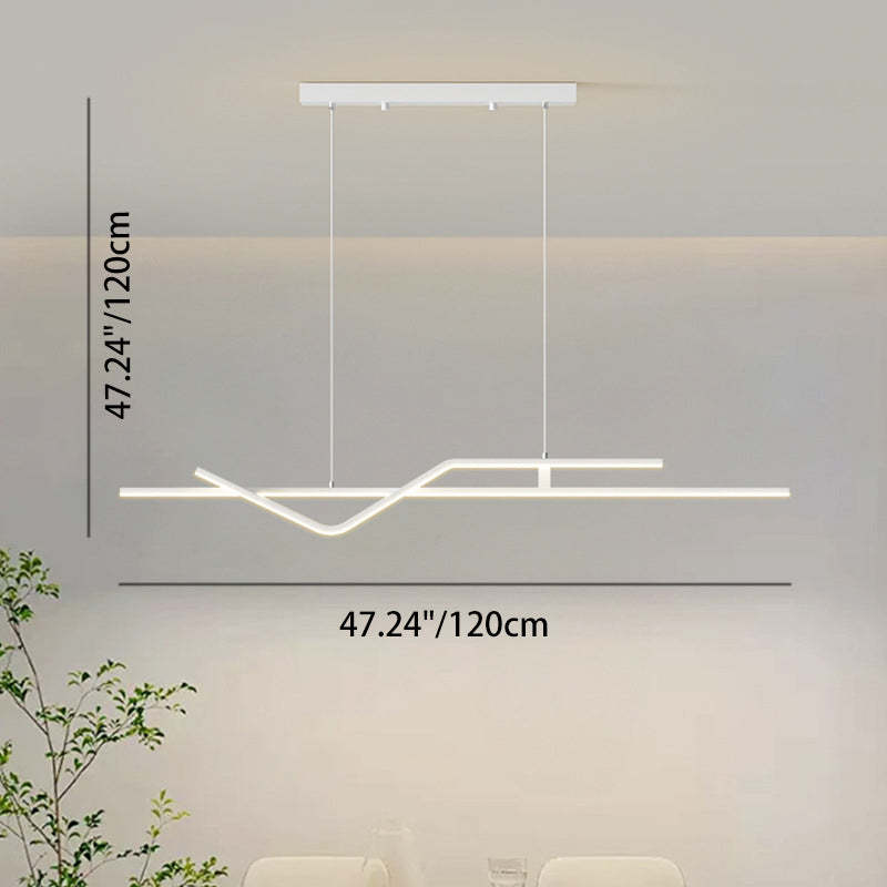 Minimalist Metal Aluminum Chandelier — Large - A / Infinitely Dimmable / White - 110V-120V For US/CA
