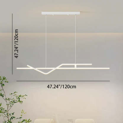Minimalist Metal Aluminum Chandelier — Large - A / Infinitely Dimmable / White - 110V-120V For US/CA